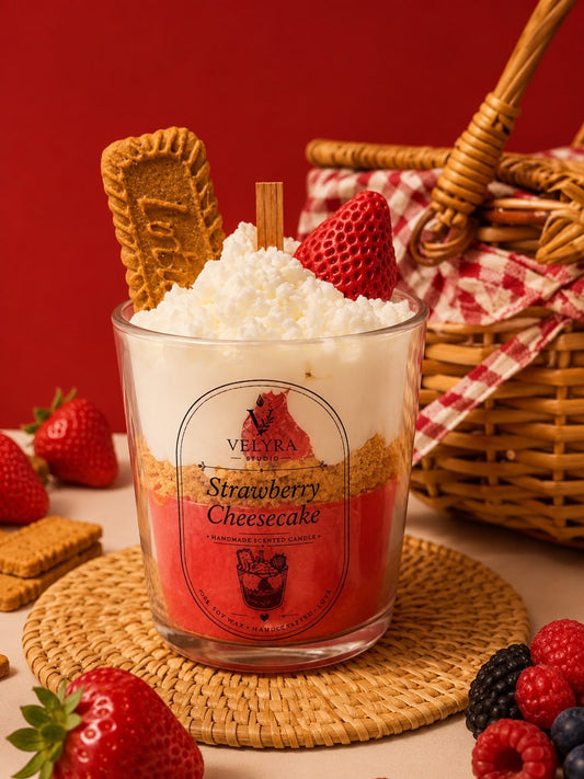 Strawberry Cheesecake – Handgemachte Duftkerze