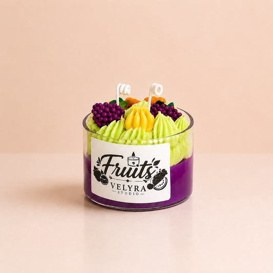 Früchte-Dessertkerze
